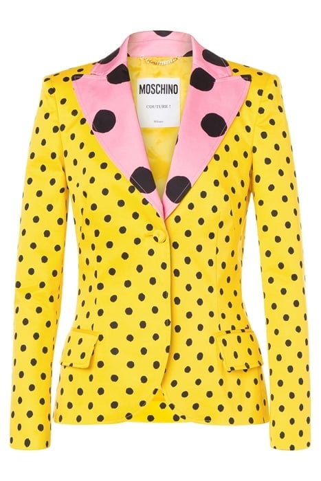 PATCHWORK POLKA DOT SATIN JACKET YELLOW 3