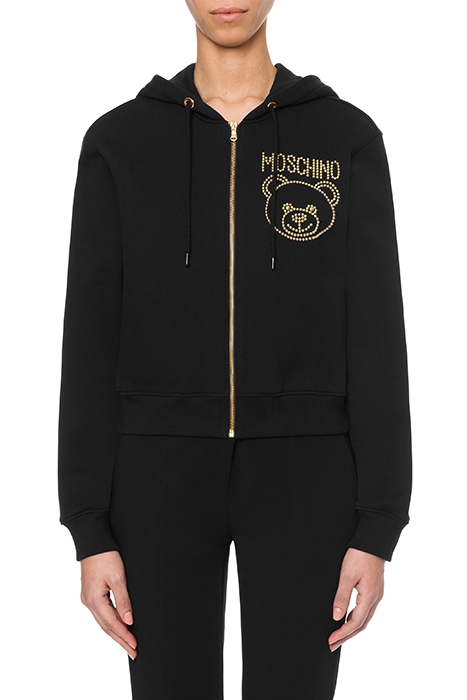 TEDDY STUDS HOODIE BLACK 1
