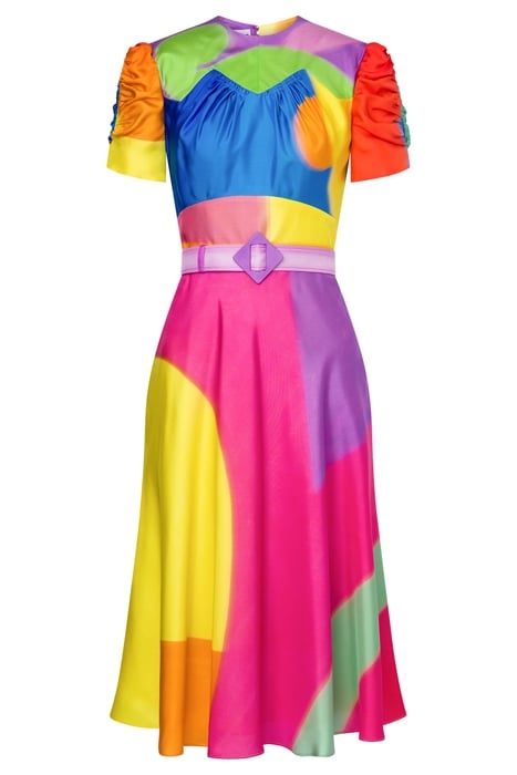 PROJECTION PRINT TWILL DRESS MULTICOLOR 3
