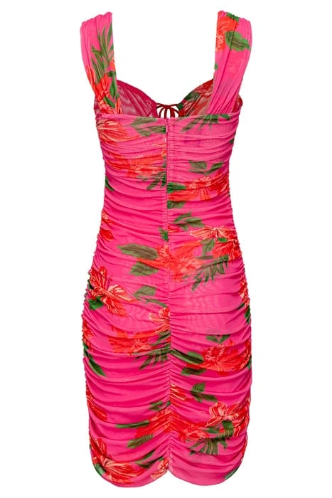 AVVINTO ABITO RETINA STAMPA MANDEVILLA MULTI FUCHSIA/RED 2