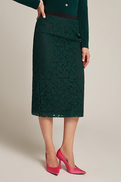 MACRAME LACE SKIRT GREEN 1