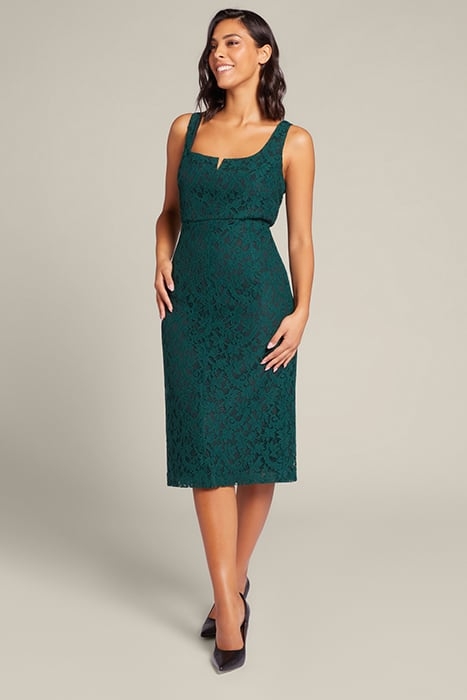LACE SHEATH DRESS GREEN 1
