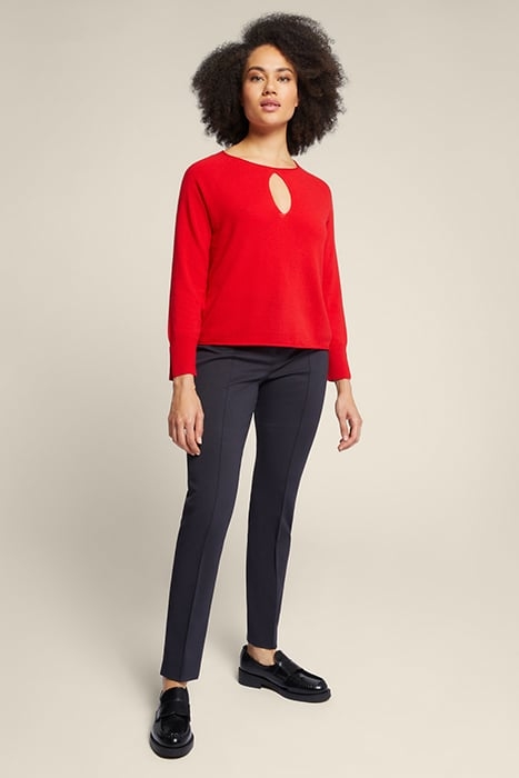 SWEATER WITH DROP OPENING IN FRONT RED 3