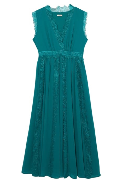 LONG DRESS WITH LACE PROFILES BLUE 3