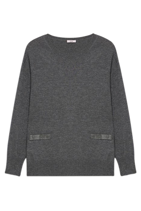 Wool blend sweater with crystals 3