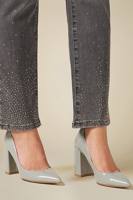 ECO-FRIENDLY GREY CHINO JEANS WITH STUDS GREY 4