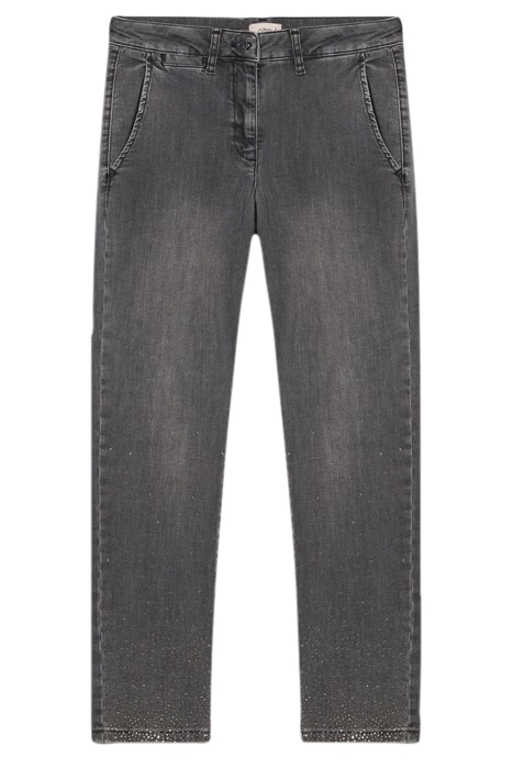 ECO-FRIENDLY GREY CHINO JEANS WITH STUDS GREY 3