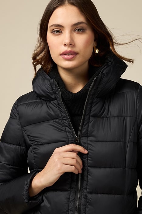 MIDI DOWN JACKET WIRH HOOD BLACK 4