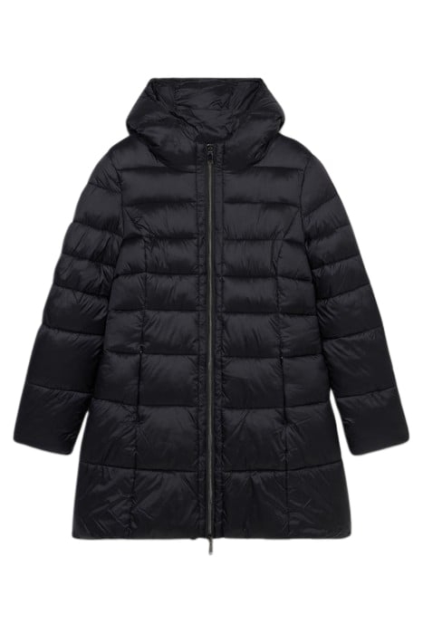 MIDI DOWN JACKET WIRH HOOD BLACK 3