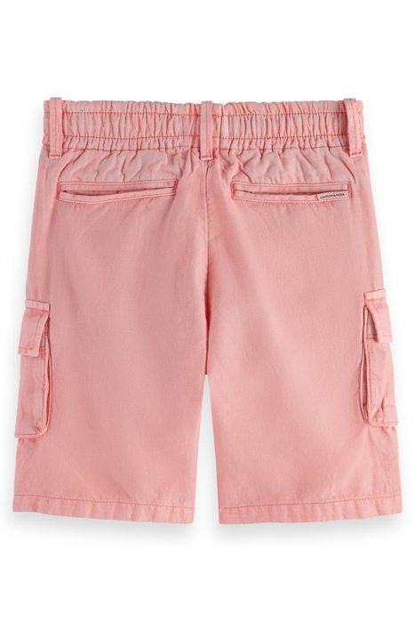 LONGER-LENGTH - GARMENT-DYED COTTON LINEN CARGO SHORTS NEON  2