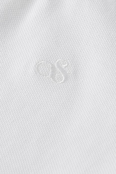 REGULAR FIT FABRIC-DYED POLO WHITE 3