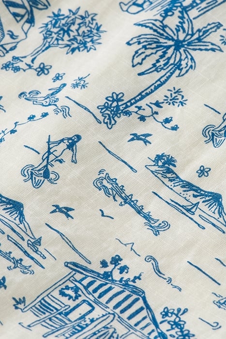 ELASTICATED ALL-OVER PRINTED MINI SKIRT SURF AND SUP 3