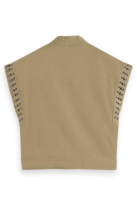 FESTIVAL JACKET WITH EYELETS LIGHT ARMY 5