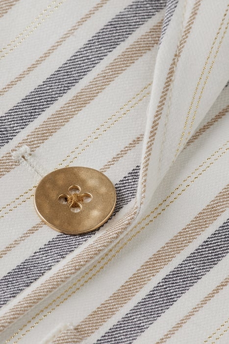 LUREX LINEN BLEND STRIPE BLAZER LUREX LINEN STRIPE 3