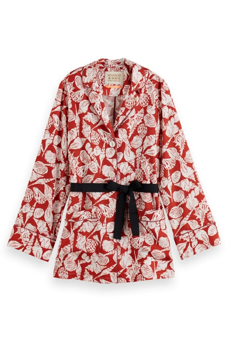 SHELL BATIK PRINTED PYJAMA BLAZER SHELL BATIK TERRACOTTA 1