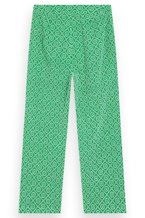 BRODERIE STRAIGHT LEG PANT GREEN BRODERIE ANGLAISE 5