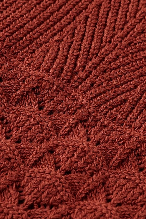 RELAXED FIT POINTELLE KNITTED TANK TERRACOTTA 3