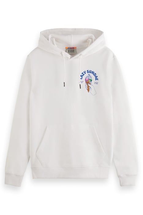 FRONT AND BACK ARTWORK HOODIE WHITE 1