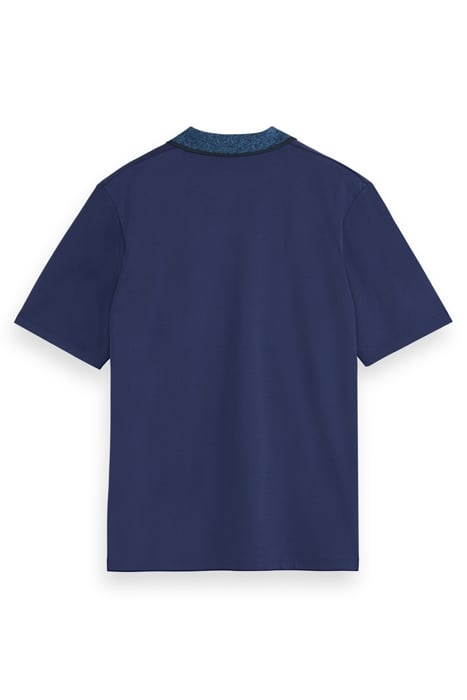 MELANGE COLLAR POLO NAVY BLUE 2