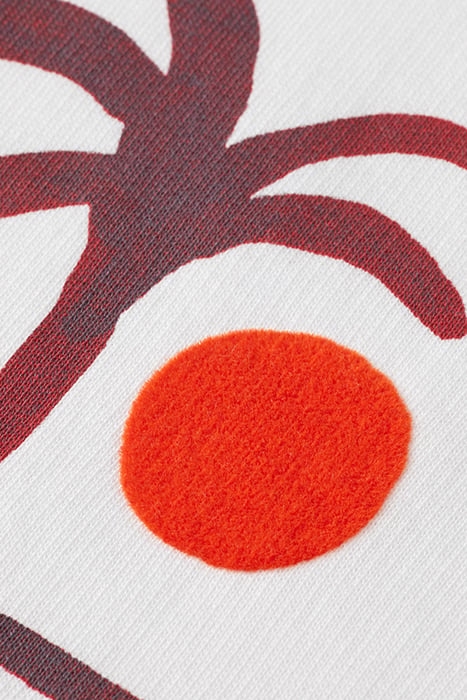 SLOUCHY PUFFED SLEEVED GRAPHIC SWEATSHIRT WHITE 3