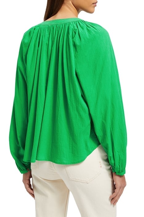 BALLOON SLEEVE TOP SCUBA GREEN 2