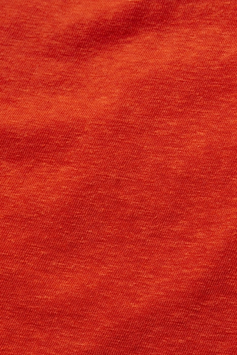 V-NECK LADDER DETAIL LOOSE FIT T-SHIRT CANDY RED 3