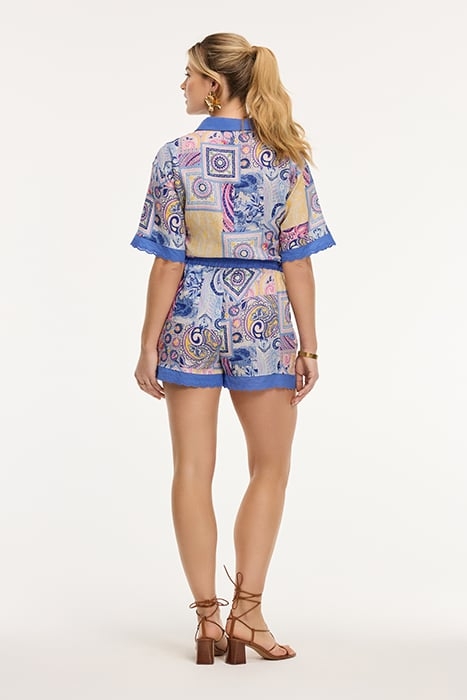 MAX SHORTS PAISLEY BANNER PAISLEY BANNER BLUE 4