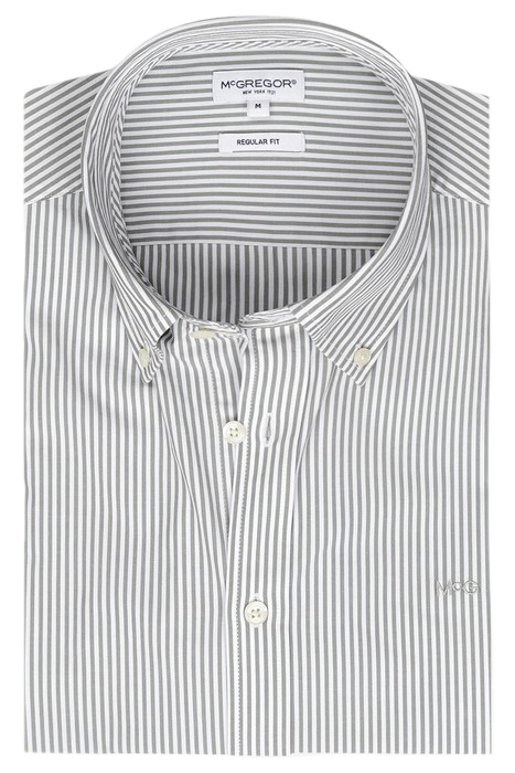 STRIPED POPLIN SHIRT DARK SAGE 3