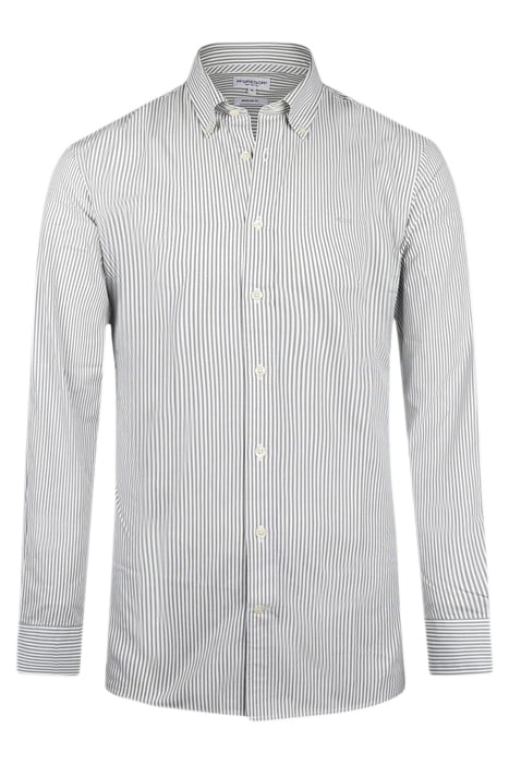 STRIPED POPLIN SHIRT DARK SAGE 1
