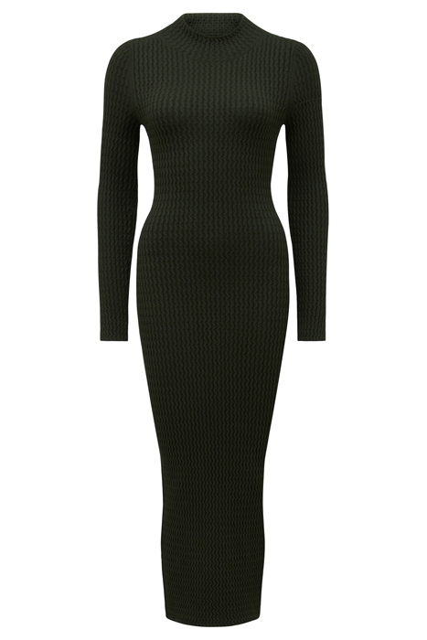 GEORGIA TEXTURED COLUMN KNIT DRESS OREGANO 3