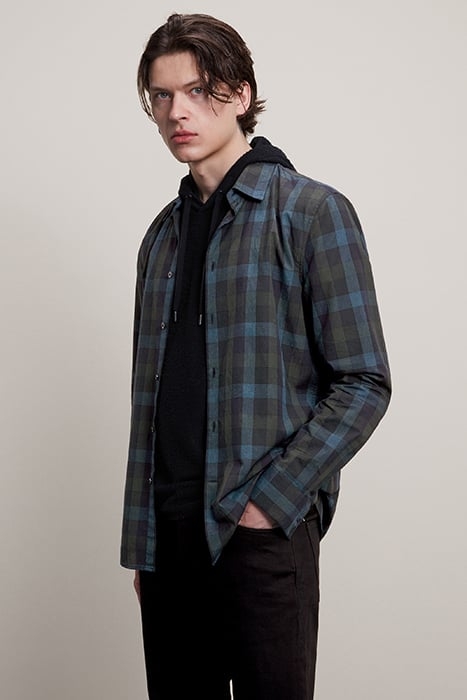 SLIM FIT SHIRT W/ SPLIT YOKE. JAPANESE M INK BLUE 1