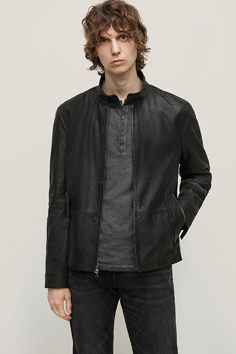 ZIP CLOSURE JKT WITH EXTENDED NECK AND Z BLACK 1