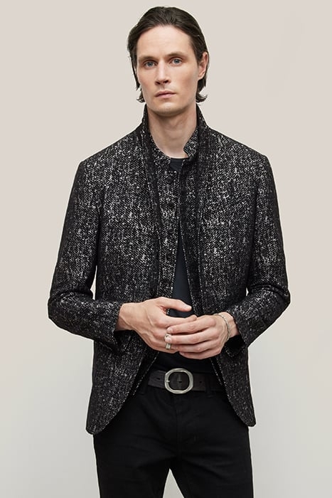 BUTTON FRONT CLOSURE VEST WITH STAND UP STEEL GREY 2