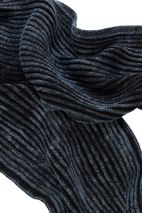 KNIT RIB SCARF IN MARBLE WASH COBALT 3
