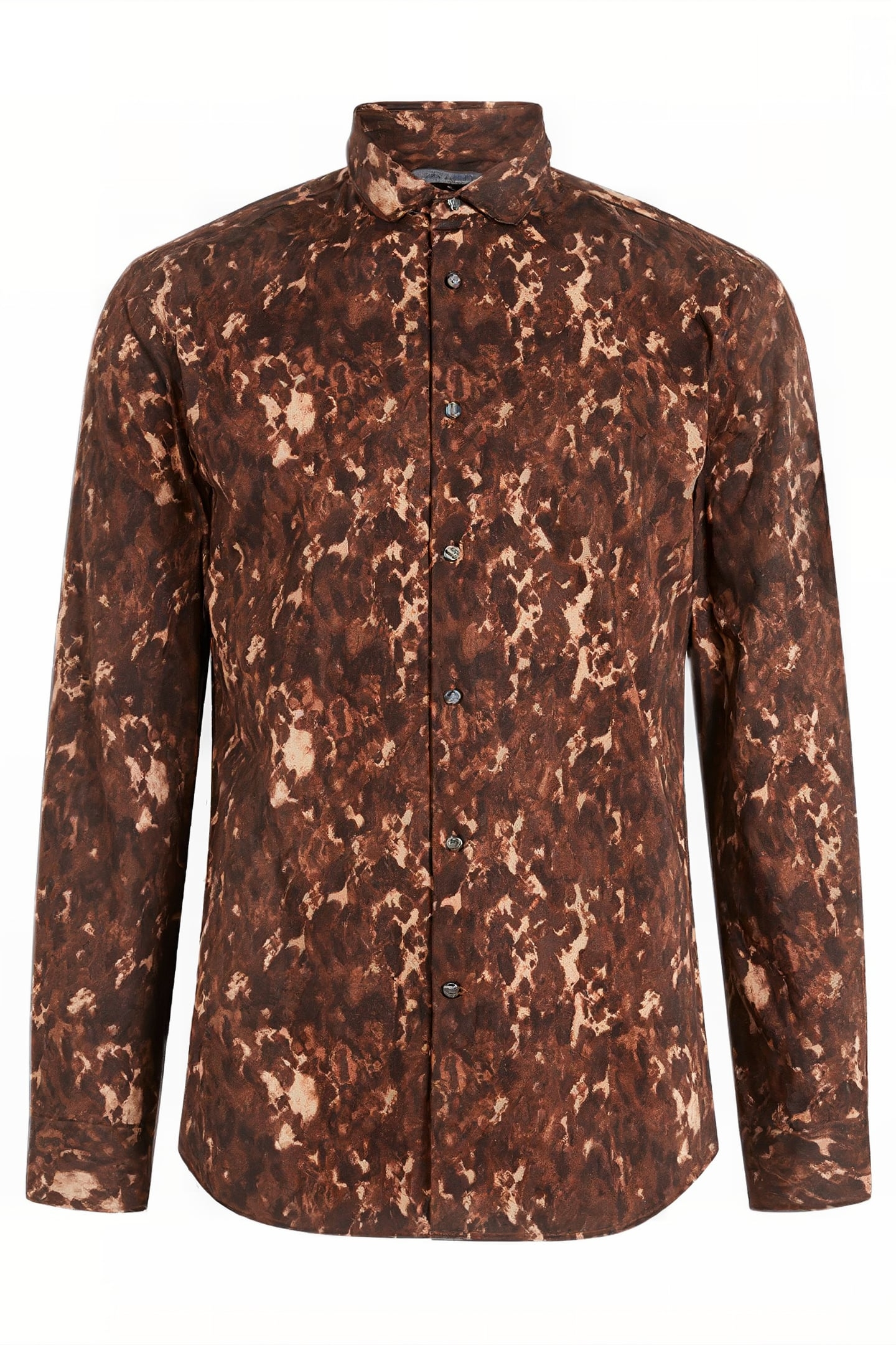 SLIM FIT SHIRT WITH WIRE INSERTED SHAPED BURNT CLAY 1