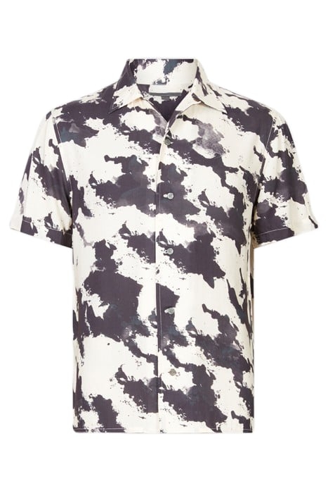 DANNY SS CAMP SHIRT BLACK/WHITE 1