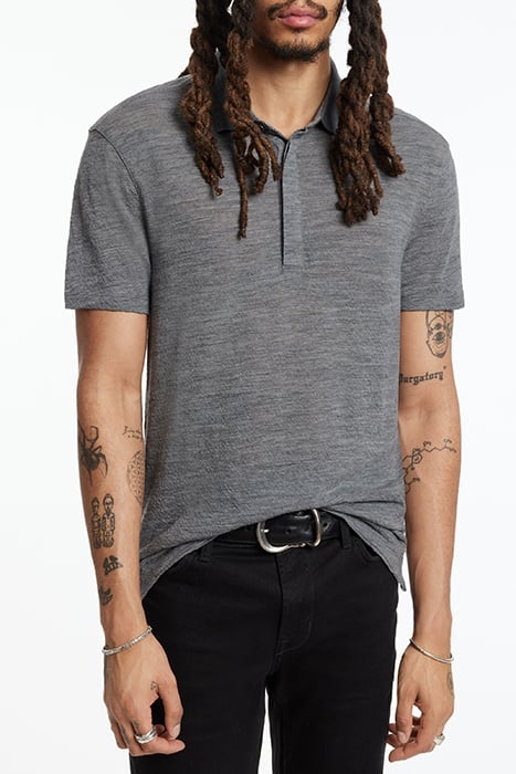 IRWIN REGULAR FIT SS POLO WITH TEXTURE SEAL GREY 1