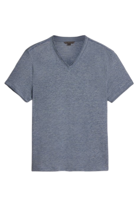 WOOSTER REGULAR FIT SS VNECK WITH MELANG DUTCH BLUE 2