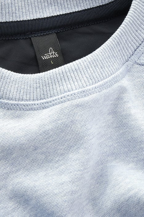 MOORE-BAND | CREW NECK SWEATER LIGHT BLUE MELANGE 2