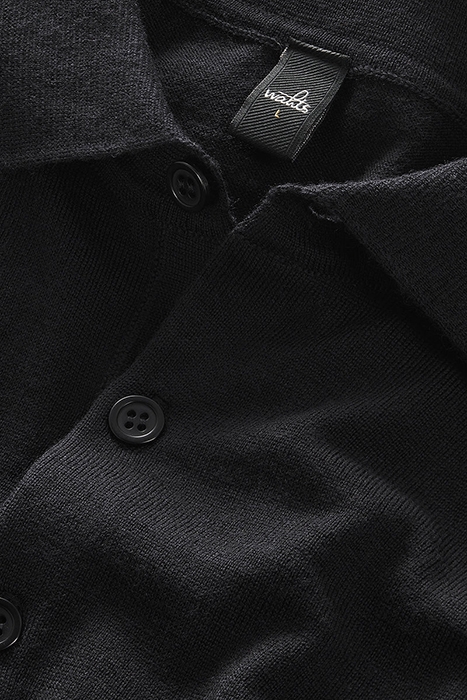 WARD | EXTRA FINE MERINO POLOSHIRT PURE BLACK 2