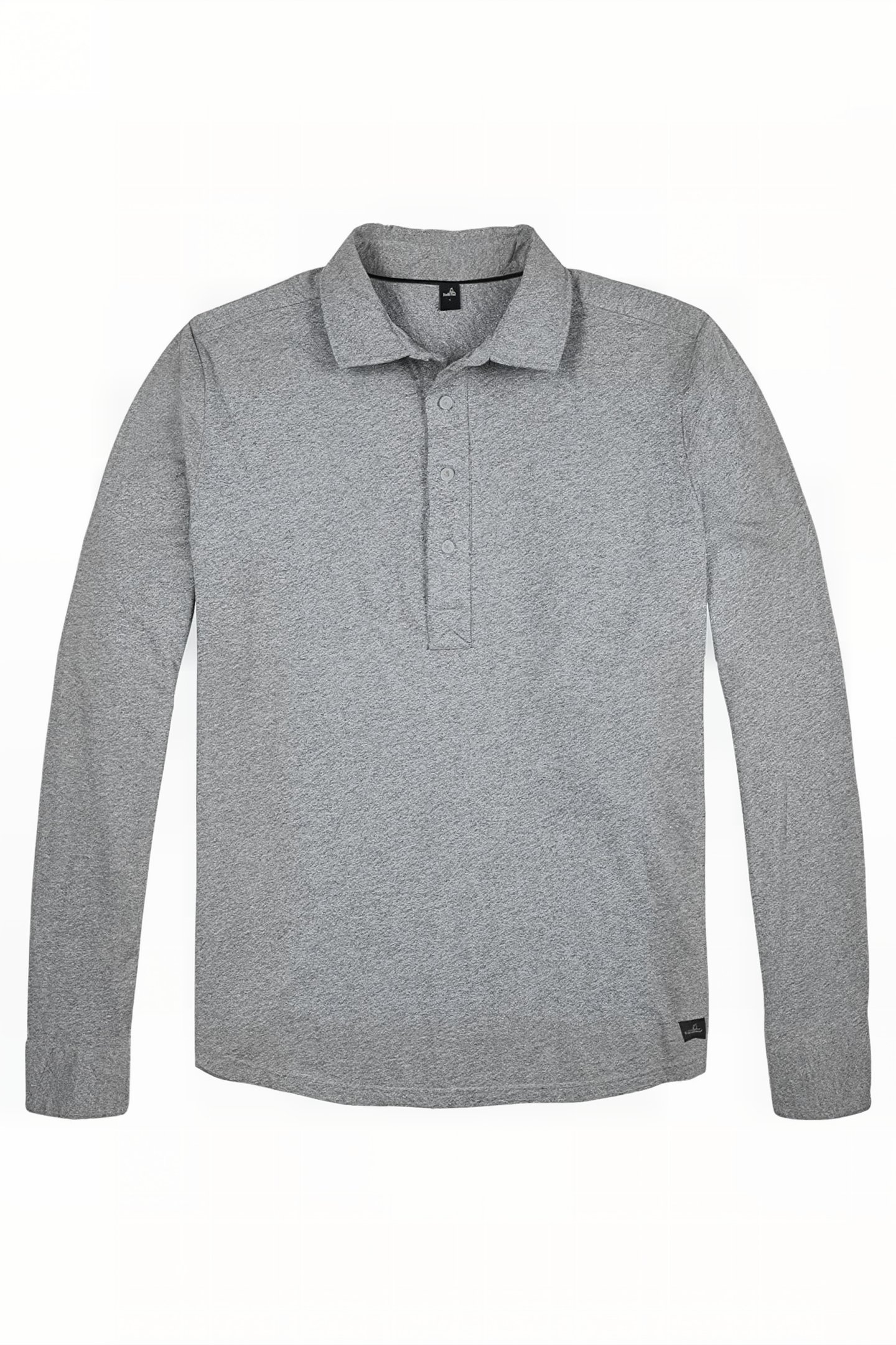 NORTON | TAILORED JERSEY POLOSHIRT LIGHT MARL GREY 1