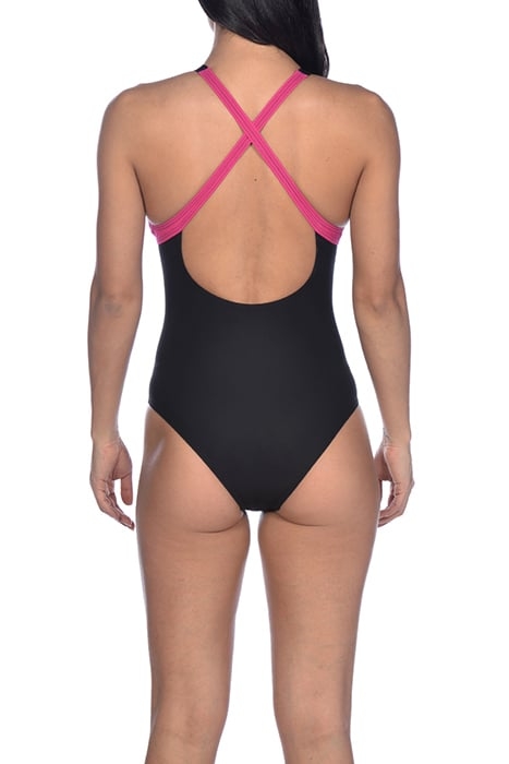 W ELISA EMBRACE BACK ONE PIECE BLACK-ROSE VIOLET 2