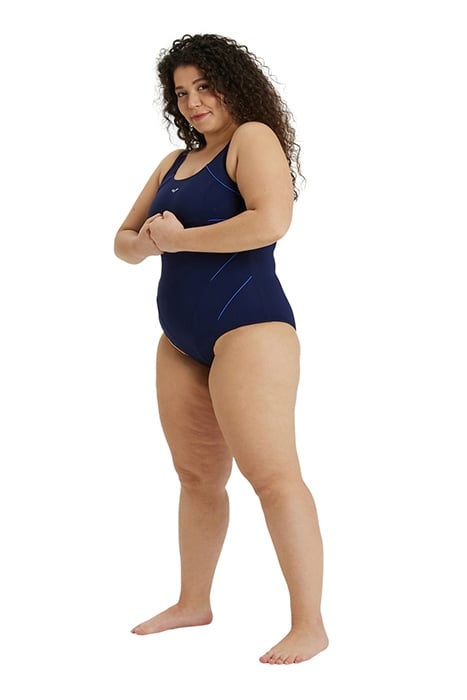 W JEWEL ONE PIECE PLUS NAVY-BRIGHT BLUE 7