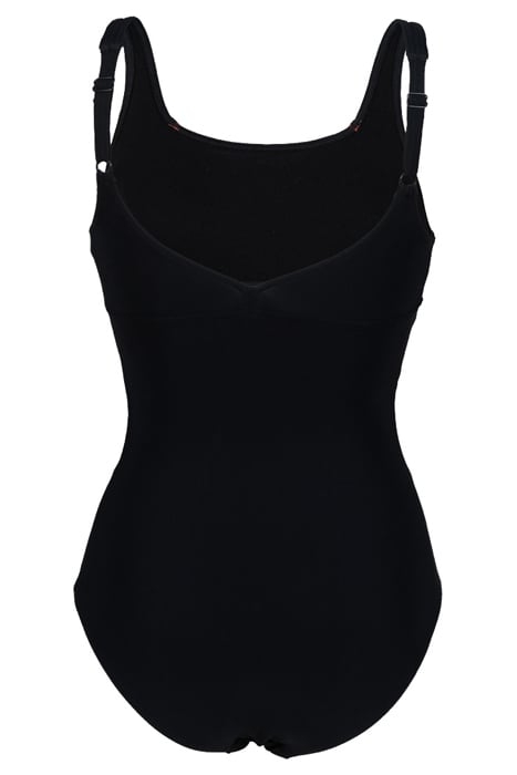 W JEWEL ONE PIECE BLACK-PEONIA RED 5