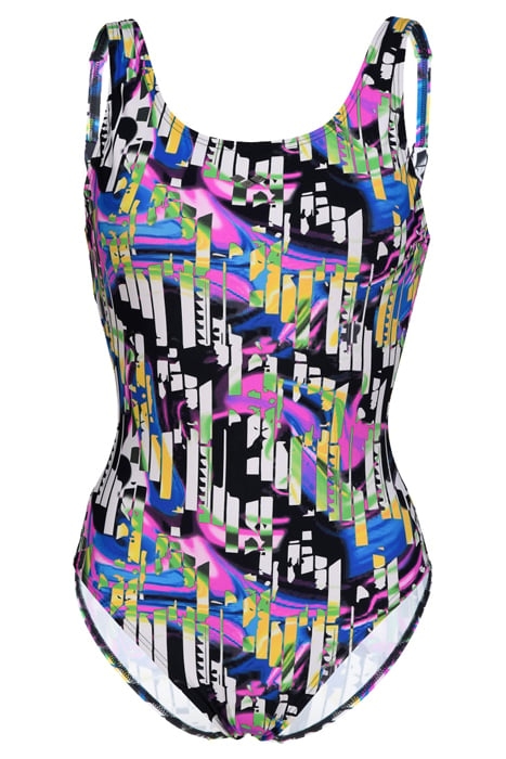 WOMEN'S BODYLIFT SWIMSUIT CAROLINA U BAC BLACK MULTI 4