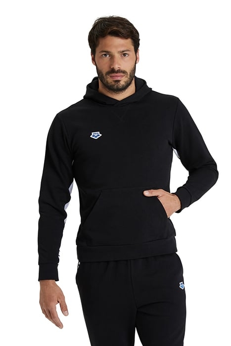 ARENA ICONS HOODED SWEAT SOLID BLACK-WHITE-BLACK 2