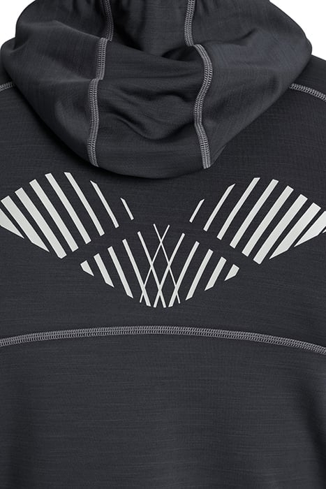 MEN'S HOODED JACKET SPACER LOGO BLACK 5