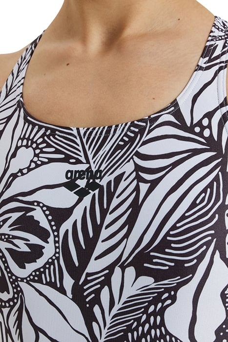 WOMEN'S SWIMSUIT SWIM PRO BACK ALLOVER BLACK MULTI 8