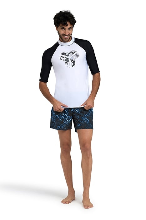 MEN'S ARENA EVO BEACH SHORT AO BLACK-TURQUOISE-MULTI 3