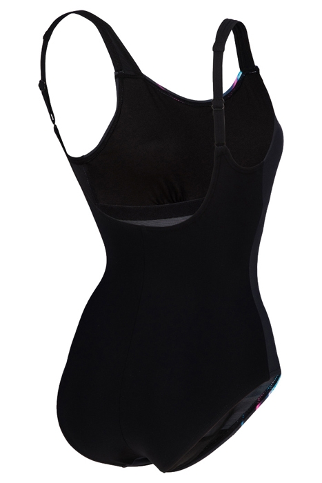 WOMEN'S BODYLIFT SWIMSUIT U BACK MARIA C BLACK-BLACK MULTI 4